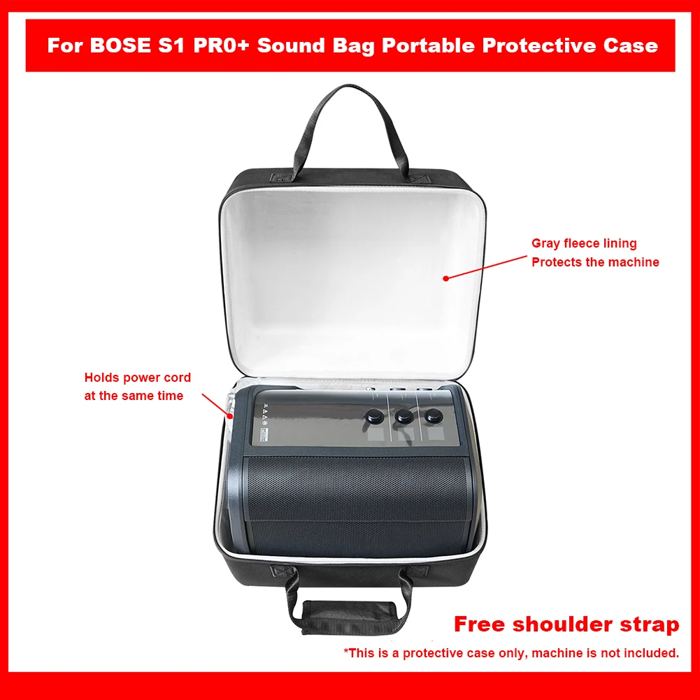 Utazótáska BOSE S1 PRO+ készülékhez Állítható vállpántos hordtáska Nagy kapacitású védőtároló doboztáska - 3