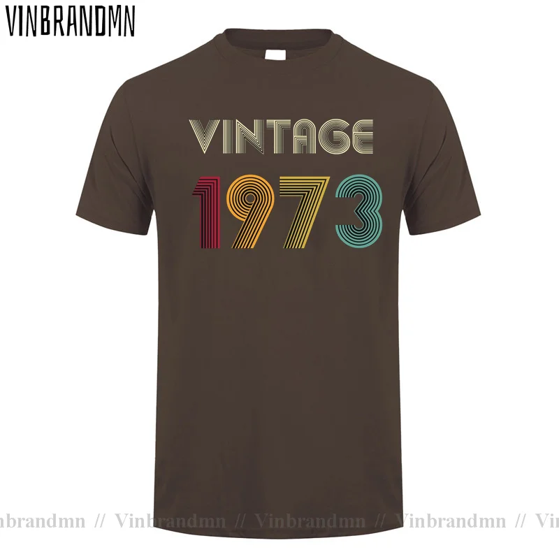 Vintage 1973 Minden eredeti alkatrész 50. születésnapi ajándékok Póló férfiak Nők Újdonság felsők Feleség férj rövid ujjú póló Családi pólók - 3