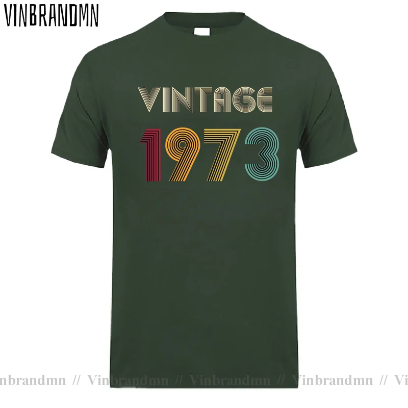 Vintage 1973 Minden eredeti alkatrész 50. születésnapi ajándékok Póló férfiak Nők Újdonság felsők Feleség férj rövid ujjú póló Családi pólók - 4