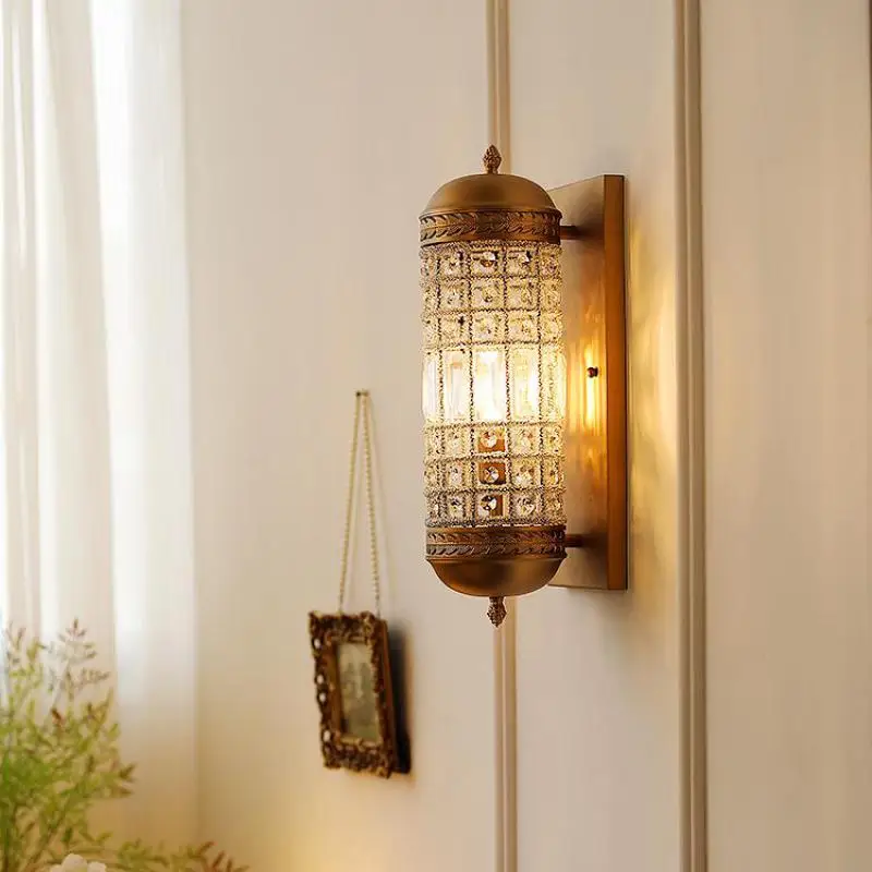Vintage hálószoba fali lámpa beltéri fali lámpa kávézó világításhoz Luxus tükör led Nappali folyosó Lépcső led Fali sconce - 1