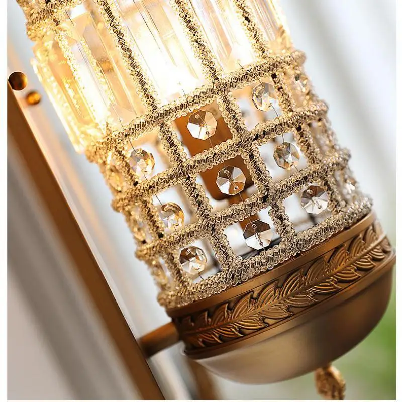 Vintage hálószoba fali lámpa beltéri fali lámpa kávézó világításhoz Luxus tükör led Nappali folyosó Lépcső led Fali sconce - 5