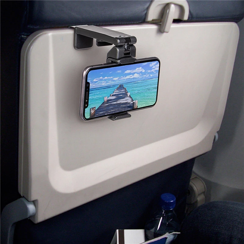  visszahúzható asztali telefontartó 4-6,5 hüvelykes okostelefonhoz Összecsukható forgatható utazási íróasztal Autós konzol állvány vonat üléstartó - 1