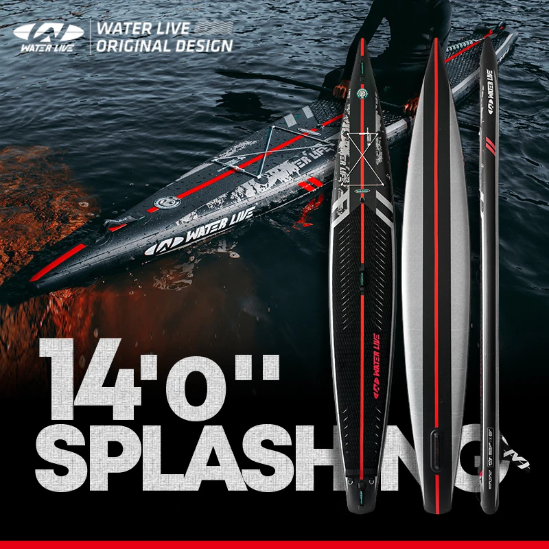 WATERLIVE ZHUMO 14' Professzionális versenypadlás Hatékony víztörés Gyors gurulás Sport Vízi verseny szörfdeszka - 0