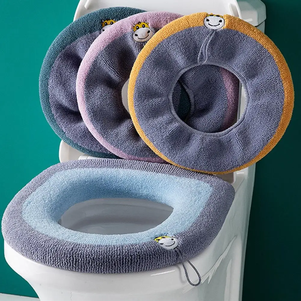 WC ülőke huzat zsinórral Egyszerű telepítés 4 évszakos Fürdőszoba O alakú kötés Closestool szőnyeg Napi használat - 1