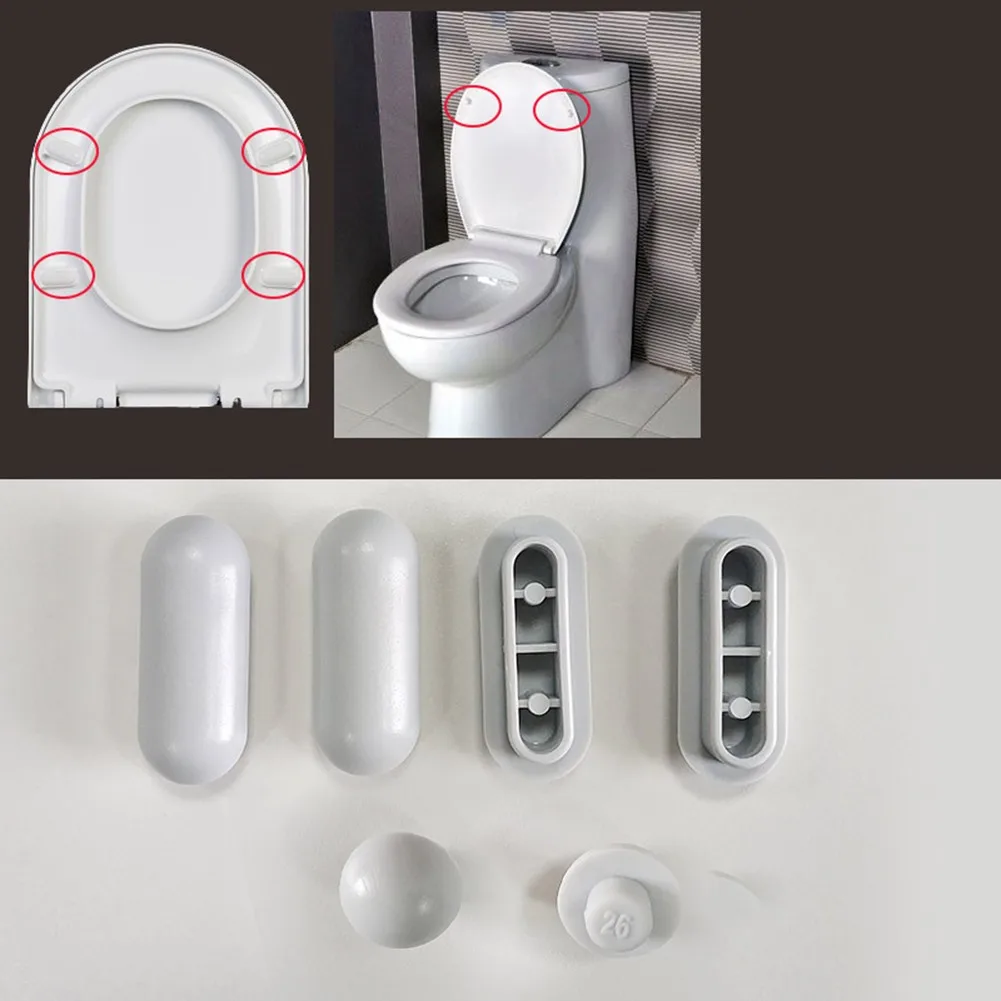WC-ülőke párna WC-ülőke pufferek Csomag-fehér ütköző Lökhárító tartozékok Párnapárnák fedél Lökhárító Fürdőszoba Emelő készletek - 2