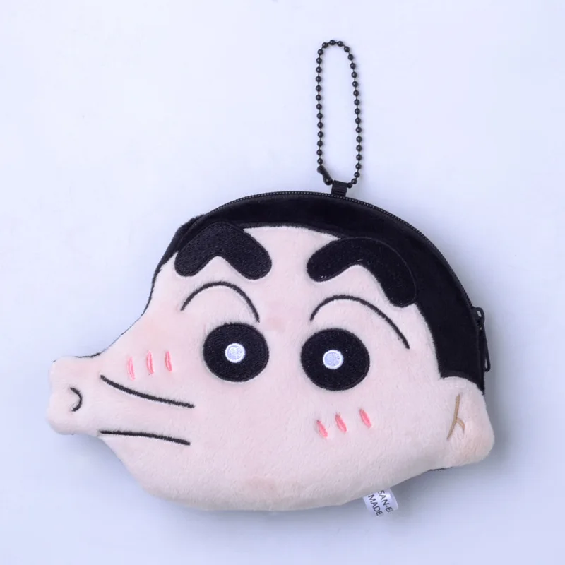 Zsírkréta Shin-Chan Aranyos plusz baba érme pénztárca kulcstartó Kawaii bolyhos puha plüssjáték hátizsák medál iskolatáska dekorációs ajándékok - 3