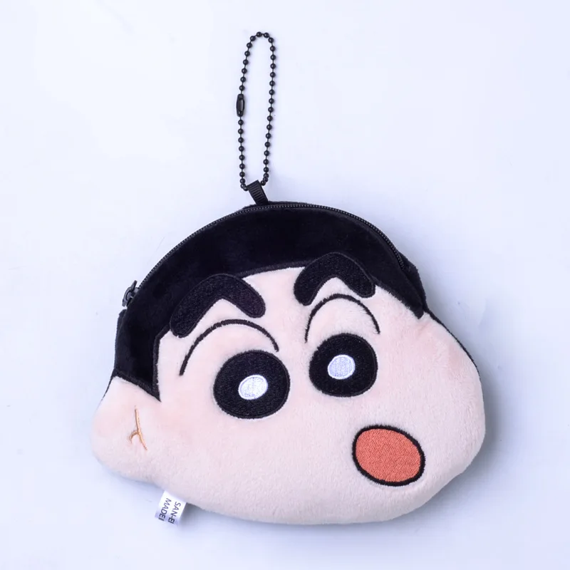 Zsírkréta Shin-Chan Aranyos plusz baba érme pénztárca kulcstartó Kawaii bolyhos puha plüssjáték hátizsák medál iskolatáska dekorációs ajándékok - 4