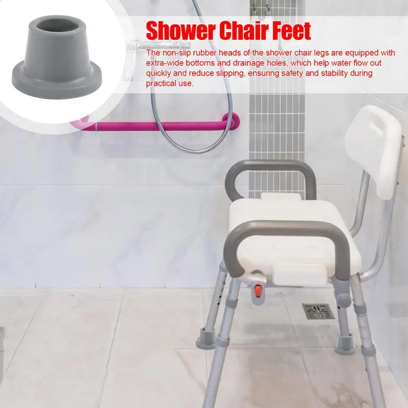 Zuhanyszék lábvégek 8db gumi láb fürdőkádhoz szék zuhanyszék csere lábak csúszásgátló tapadókorong lábak csúszásmentes - 1