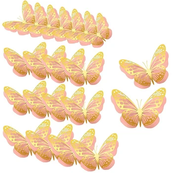20Db 3D pillangó party dekoráció Nagy pillangó fali dekoráció szett ,3 méret