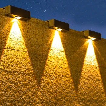 napelemes fali lámpa kültéri vízálló LED napelemes kerti lámpák kerítés erkély lépcső kerti dekoratív lámpák otthoni terasz fali lámpa