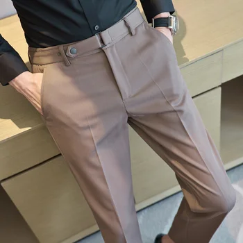 2023 Új alkalmi fehér férfi nadrág nadrág láb vékony lélegző kényelmes, kiváló minőségű férfi márkájú üzleti öltöny