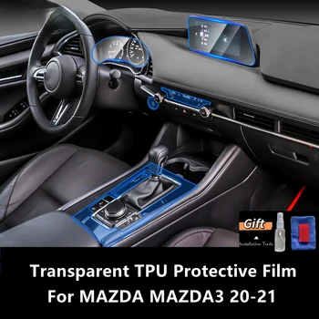 MAZDA MAZDA3 20-21 autóbelsőhöz Középkonzol átlátszó TPU védőfólia Karcálló javító fólia tartozékok Átalakítás