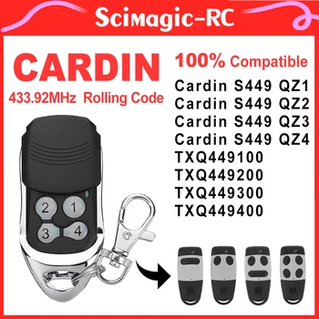 100% Cardin esetén S449 QZ1 QZ2 QZ3 QZ4 433.92MHz Gördülő kód távirányítóval kompatibilis Cardin S476-TX2/TX4 rögzített kódnyitó