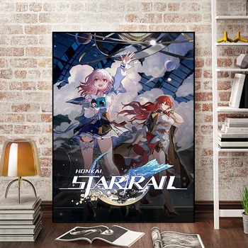 Honkai Star Rail Lakberendezés poszter Esztétikus szobadekoráció Dekoratív nyomatok Falfestés Vászon poszterek Videojáték festmények