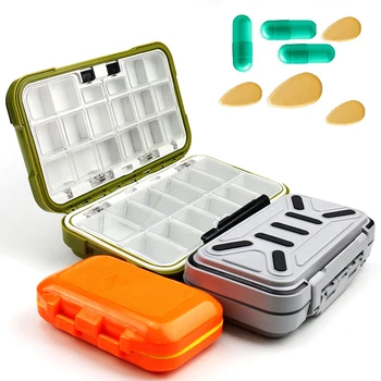 Utazási tabletta szervező Hordozható tablettatartó horgászfelszerelés doboz Gyógyszerszervező tabletta doboz erszényes utazási tabletta tartályhoz