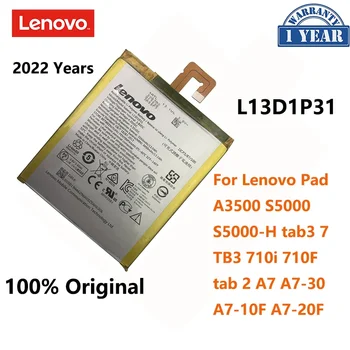 Eredeti 100% új L13D1P31 akkumulátor Lenovo Pad A3500 S5000 S5000-H fülhöz 3 7 TB3 710i 710F fül2 A7 A7-30 A7-10F A7-20F Bateria