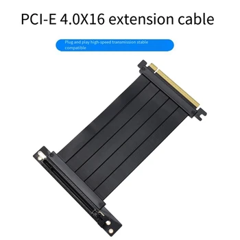 200Mm 90 ° Pcie csatlakozó hosszabbító kábel X16 90 ° fekete hosszabbító kábel kompatibilis a PCIE 3.0 rendszerekkel