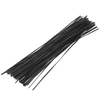 15cm horganyzott vashuzal csavaros nyakkendők kábeltekercselő szervező kötegelők (fekete)