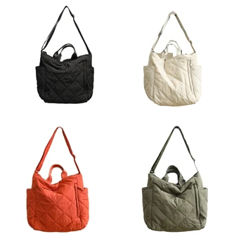 steppelt crossbody táska egyszínű puffertáska téli válltáska táska táska kézitáskának lány nőknek Sokoldalú táska