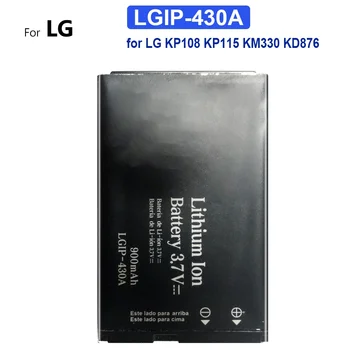 LGIP-430A 900mAh csere Kiváló minőségű mobiltelefon akkumulátor LG KP108 KP115 KM330 KD876 Smartphon akkumulátorokhoz