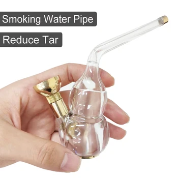 Fém Akril víz Tabacco pipa kettős felhasználású Tisztítható 8 mm-es cigarettatartóhoz Csökkentse a kátrányt Kreatív füstpipa vízipipa fúvókák