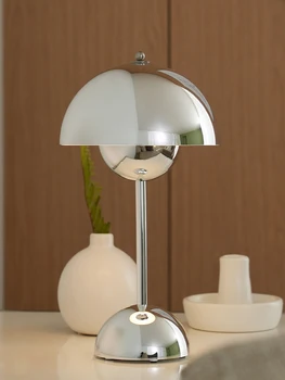 Nordic Retro Gomba Asztali lámpa USB csatlakozóval Touch Control asztali lámpa Home Bedroom éjjeli fény LED asztali lámpa