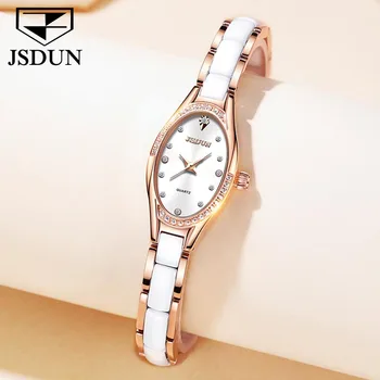 JSDUN Top márka Kiváló minőségű női óra divat Egyszerű rózsaarany mechanikus óra 2023 Új divatos női óra ajándék Reloj Mujer