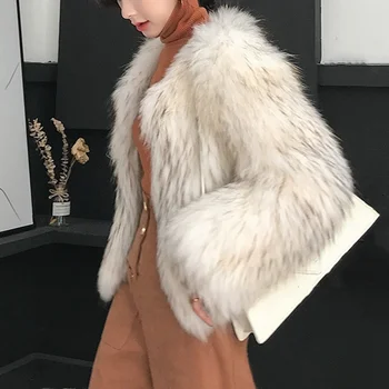 2022 Meleg bunda Női szőrös műróka bunda szexi divatkabát Női kerek nyakú hosszú ujjú hamis bunda Új tél