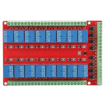 24V 16 csatornás relé vezérlőmodul magas/alacsony szintű trigger 16 csatornás relé modul interfész kártyák