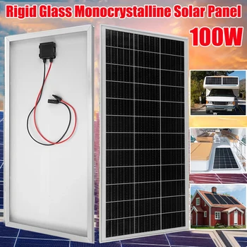 100W merev napelem készlet 18V monokristályos cellás fotovoltaikus panel rendszer akkumulátortöltő otthoni tetős lakóautó lakóautó