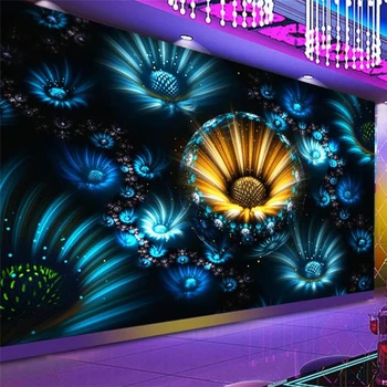 beibehang Egyéni tapéta 3D falfestmények éjszakai klub bár KTV virág szerszámok fal nappali hálószoba tapéta hotel étterem falfestmény