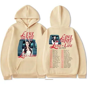 Énekesnő Lana Del Rey Lust for Life Tour Vicces kapucnis pulóver Hip Hop grafikus pulóverek Poleron Hombre Streetwear Harajuku tréningruha