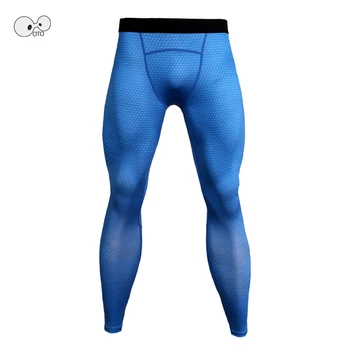 Férfi edzőtermi kompressziós nadrág 3D nyomtatott bőr szűk nadrág Férfi futás Kocogás MMA edzés Fitnesz harisnya Gyors száraz leggings