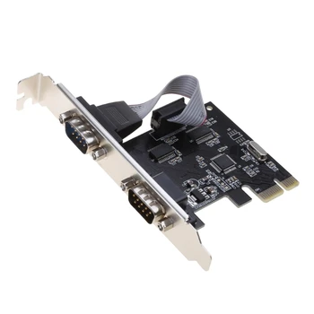 Y1UB RS232 PCI Express PCIe - 2 soros DB9 adapterkártya RS-232 gyors AX99100 chip