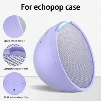  szilikon tok Amazon Echo teljes borítójú hangszóróhoz Audio doboz védőtok Védőtok Amazon Echopop kiegészítőkhöz G6Q2