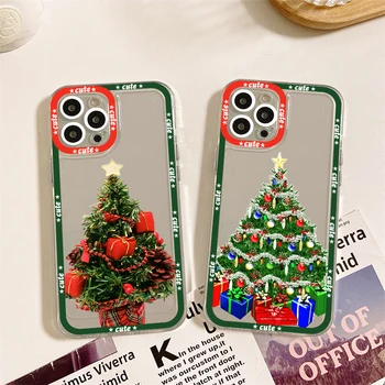 Marry Christmas Holiday Tree újévi telefontok iPhone 11-hez 12 13 Mini Pro Max 14 Pro Max tok héj