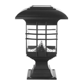 Napelemes oszloplámpa vízálló tájkép kert Napelemes fény LED kültéri postafedélzet sapka oszlop kerítés lámpa