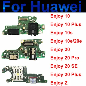 USB töltő dokkoló csatlakozó port Töltőkártya Flex kábel alkatrészek Huawei számára Élvezze a 10 20 Plus 10S 10S 10S 10S 20SE 20E 20Plus Enjoy Z