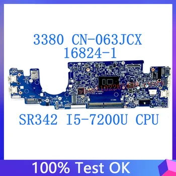 CN-063JCX 063JCX 63JCX alaplap 16824-1 Dell Latitude 13 3380 L3380 laptop alaplap SR342 i5-7200U CPU-val 100%-ban tesztelt Jó