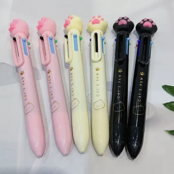 Aranyos 6 színű tollak Golyóstollak Kreatív macska mancs gél tollak Koreai írószerek Aranyos tollak Gyerekek ajándék Iskola Irodai írószerek