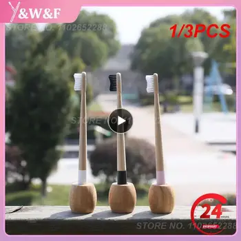 1/3DB Felnőtt bambusz fogkefék Puha sörték Fa fogantyú Fogfehérítés Szájápolási kézikönyv Fogkefe Szájhigiénés tisztítás