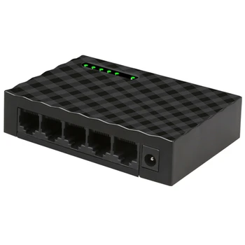 5-portos hálózati switch 4-vezetékes RJ45 Gigabit Ethernet 1000Mbps Splitter Utazás LAN kapcsoló hub PC asztali EU csatlakozó