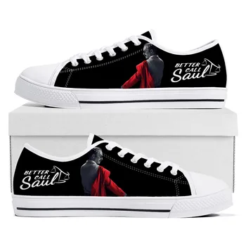 Better Call Saul Vintage alacsony szárú tornacipők Férfi női tinédzser vászon Kiváló minőségű tornacipő alkalmi egyedi cipő Cipő testreszabása