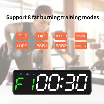 Mini edzőtermi időzítő újratölthető stopperóra hordozható visszaszámláló / felfelé mutató óra mágneses hátlappal otthoni edzőtermi fitnesz edzéshez