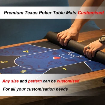 Egyedi gumi Texas Hold'em póker asztali szőnyegek Deluxe nyomtatás Kaszinó póker kártyajáték Asztalterítő Home társasjátékok Asztali pad