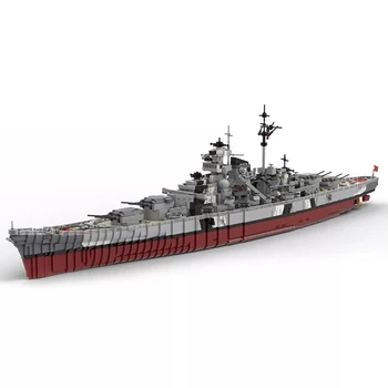Gobricks MOC katonai sorozat Bismarcks Bout hadihajó építőelemek Építőelemek Német haditengerészet modell Bismarcks kocka készlet gyerek ajándékhoz