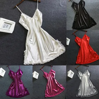 Hálóruha hálóruha ruhák Női hálóingek Szexi hálóingek csipke patchwork Camisola fehérnemű Éjszakai esküvői selyemruha 2024