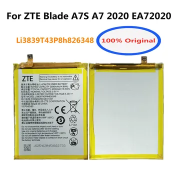  eredeti Li3839t43p8h826348 4000mAh akkumulátor ZTE Blade A7S A7 2020 készülékhez EA72020 telefon Kiváló minőségű újratölthető akkumulátorok raktáron