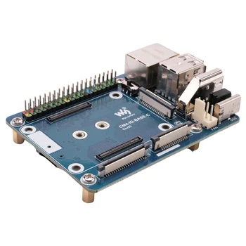 Waveshare CM4-IO-BASE-C Bővítőkártya Raspberry Pi CM4-hez Basic bővítőkártya Advanced Version RJ45+M.2 M KEY