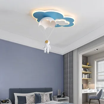 Kreatív űrhajós ejtőernyős felhők LED mennyezeti lámpa akril cserélhető beltéri világítótestek házhoz Gyerekek hálószobai dolgozószobája